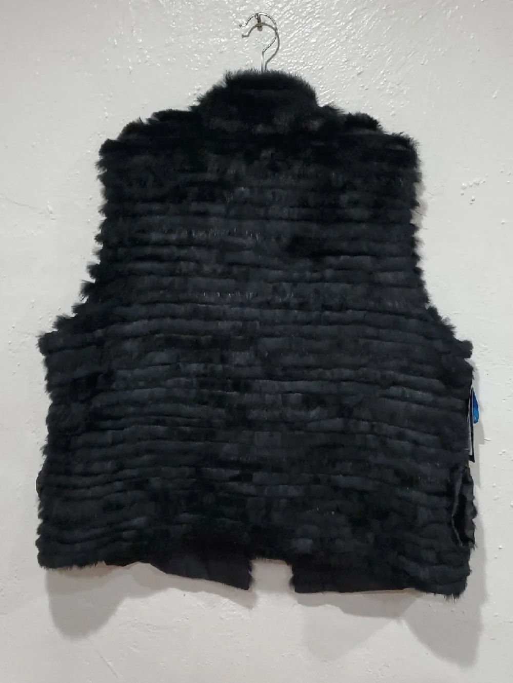 George Simonton Couture Genuine Rabbit Fur & Silk Reversible Vest Size 2X